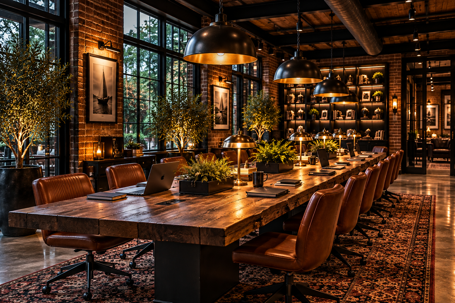 Social lounge interior concept rendering